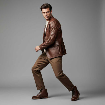 Retro Leather Boots for Men | Classic Footwear