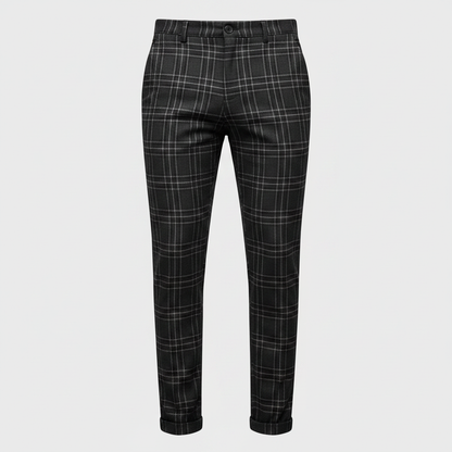 Sasha Checked Chinos | Men's Casual Trousers 0