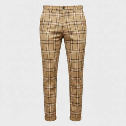 Sasha Checked Chinos | Men's Casual Trousers 7