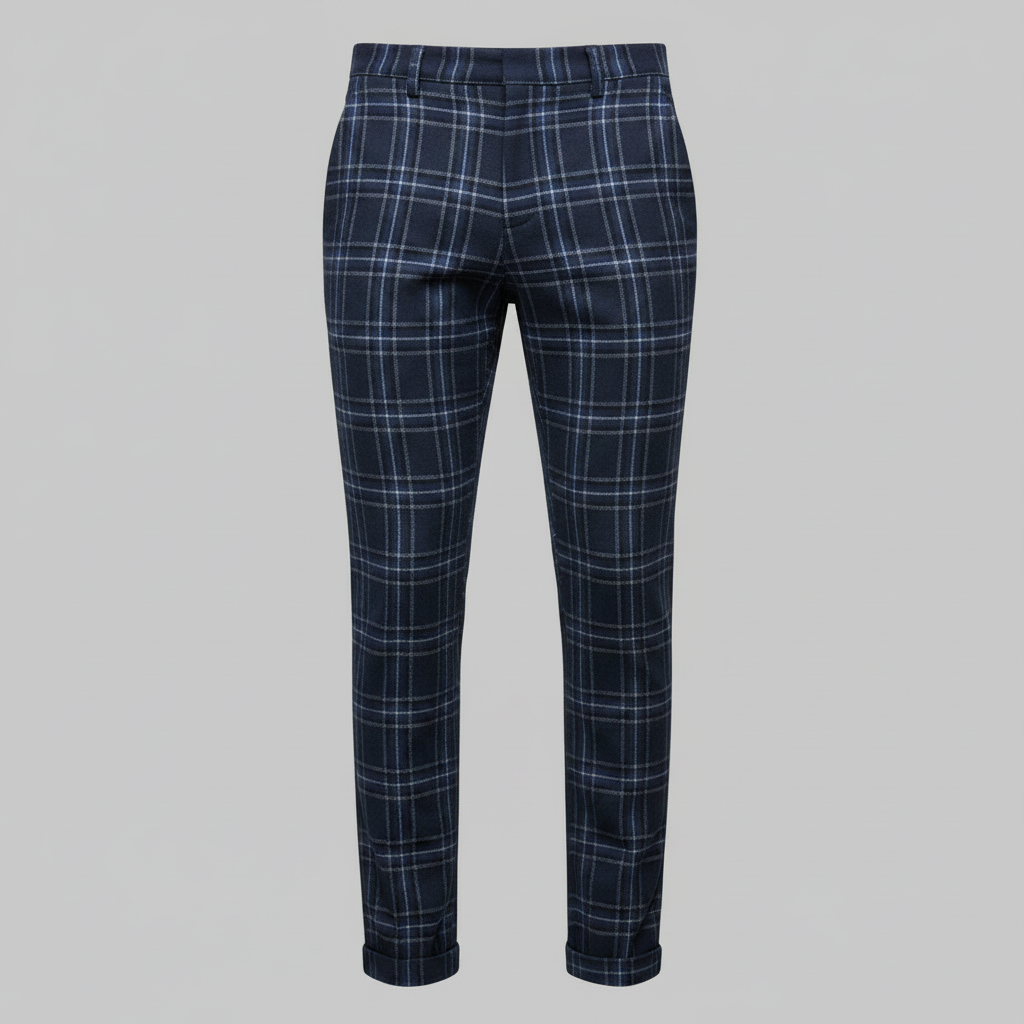 Sasha Checked Chinos | Men's Casual Trousers 8