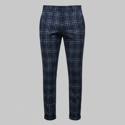Sasha Checked Chinos | Men's Casual Trousers 8