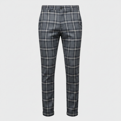 Sasha Checked Chinos | Men's Casual Trousers 9