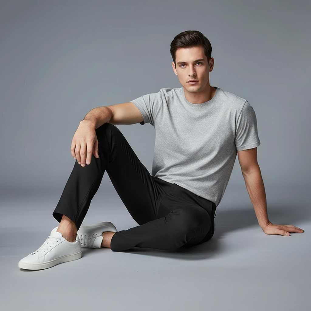 Saul | Men's Slim Fit Stretch Trousers