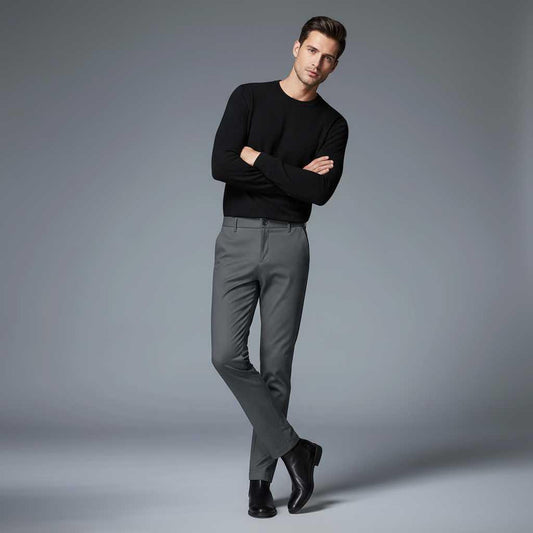 Saul | Men's Slim Fit Stretch Trousers
