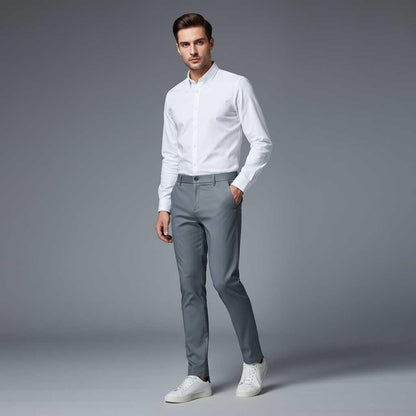 Saul | Men's Slim Fit Stretch Trousers
