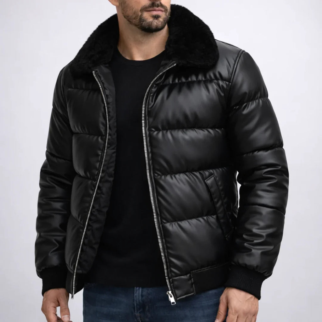Men's Fur Collar Autumn Puffer Jacket