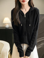Women's Cozy Hooded Zip-Up Cardigan