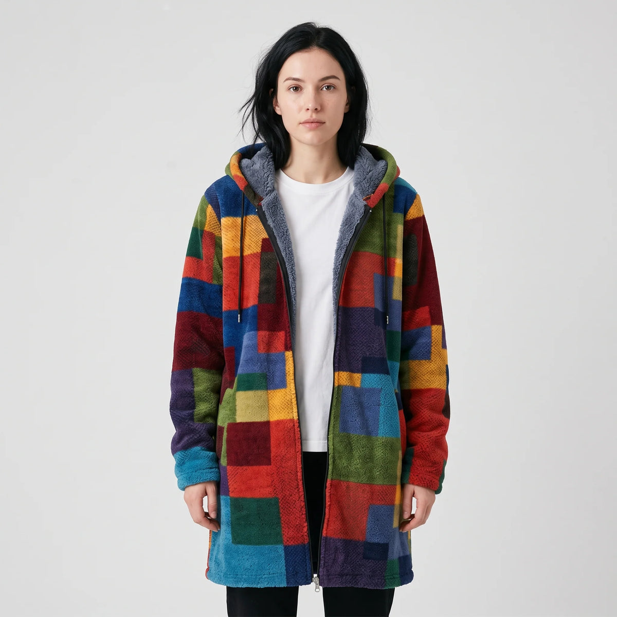 Women's Cozy Relaxed Fit Hooded Jacket