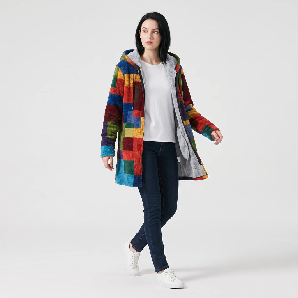 Women's Cozy Relaxed Fit Hooded Jacket