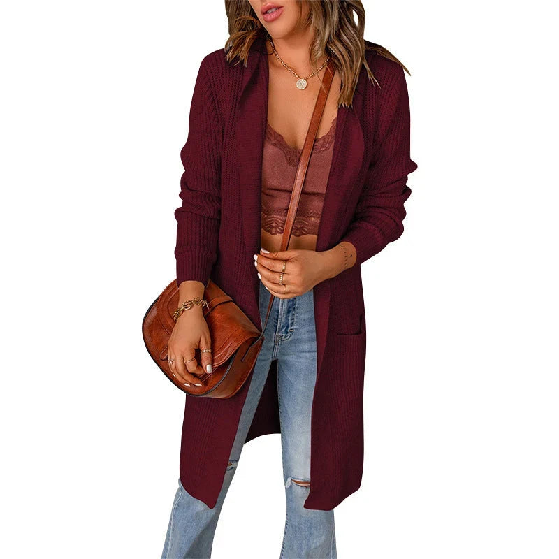 Women's Cozy Relaxed Fit Longline Cardigan