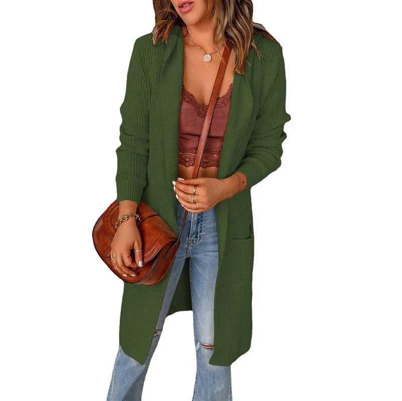 Women's Cozy Relaxed Fit Longline Cardigan