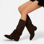 Women's Elegant Knee High Chunky Heel Boots