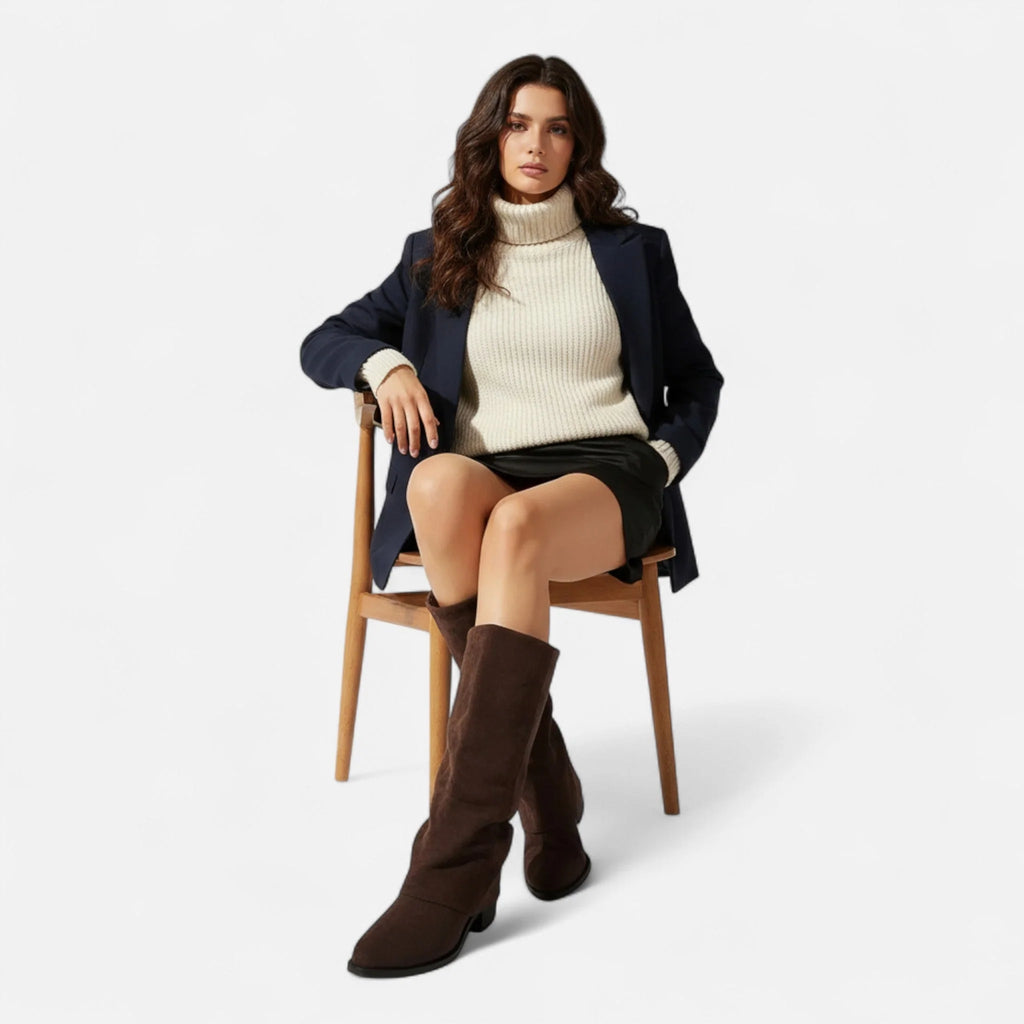 Women's Elegant Knee High Chunky Heel Boots