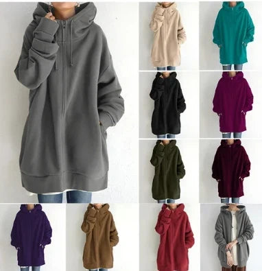 Women's Elegant Lightweight Zip-Up Autumn Hoodie