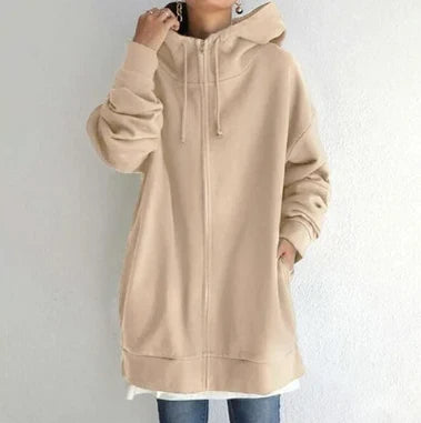 Women's Elegant Lightweight Zip-Up Autumn Hoodie