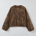 Women's Floral Cropped Regular Fit Jacket