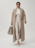 Women's Relaxed Fit Longline Button-Up Winter Coat
