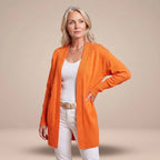 Women's Relaxed Fit V-Neck Longline Cardigan