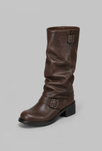 Women's Stylish Buckled Knee-High Boots