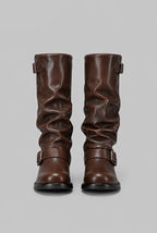 Women's Stylish Buckled Knee-High Boots