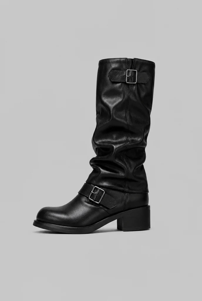 Women's Stylish Buckled Knee-High Boots
