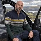 Men's Fair Isle Cable Knit Half-Zip Christmas Jumper