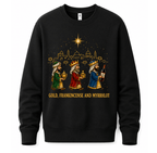 Men's Funny Wise Men Christmas Jumper in Black